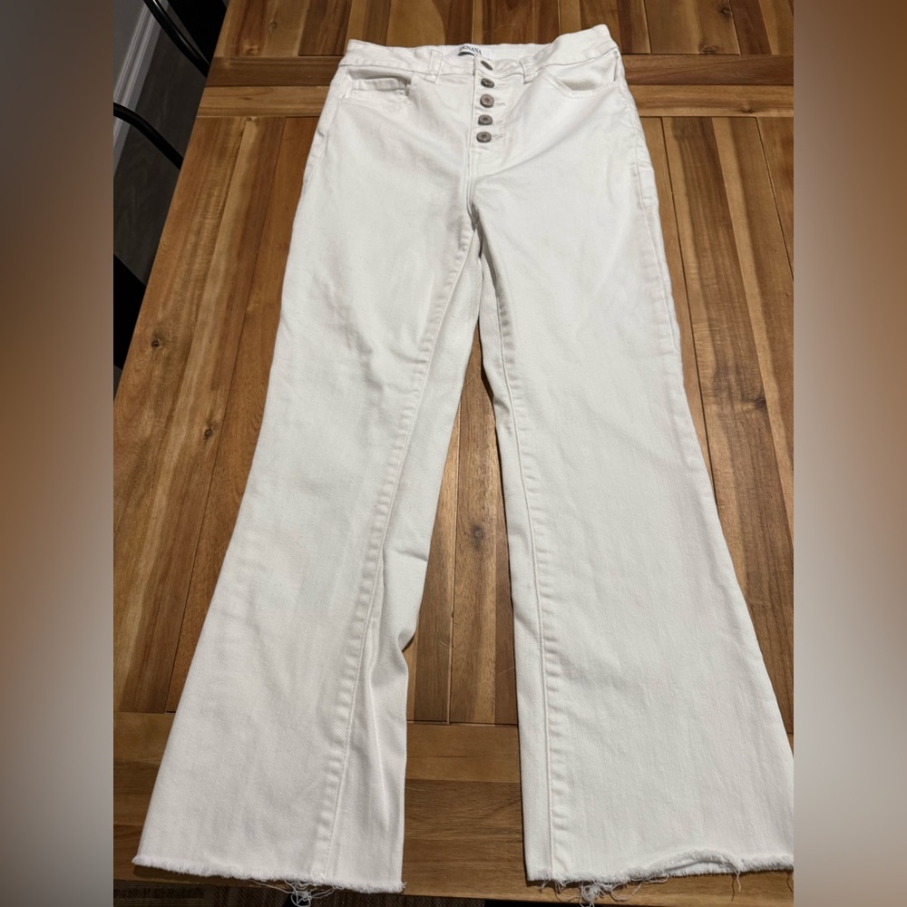 Zenana white high rise cropped pants sz 28